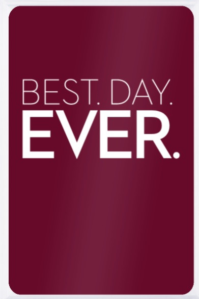 Personalized Playing Card Favors - Best Day Ever - Berry